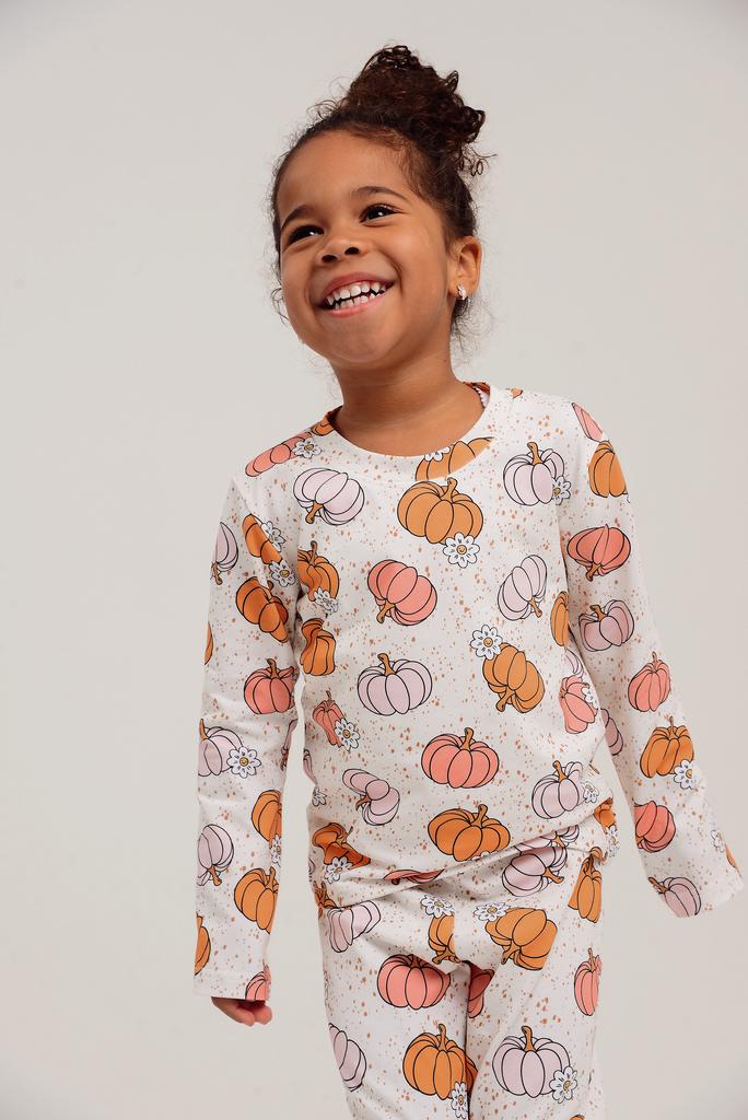 Пижама с принтом "Тыквы-цветы"