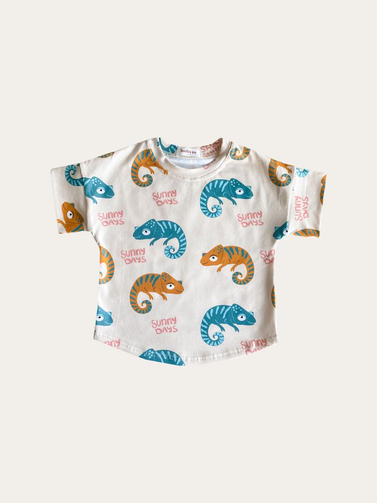 Футболка с манжетами «Хамелеон»