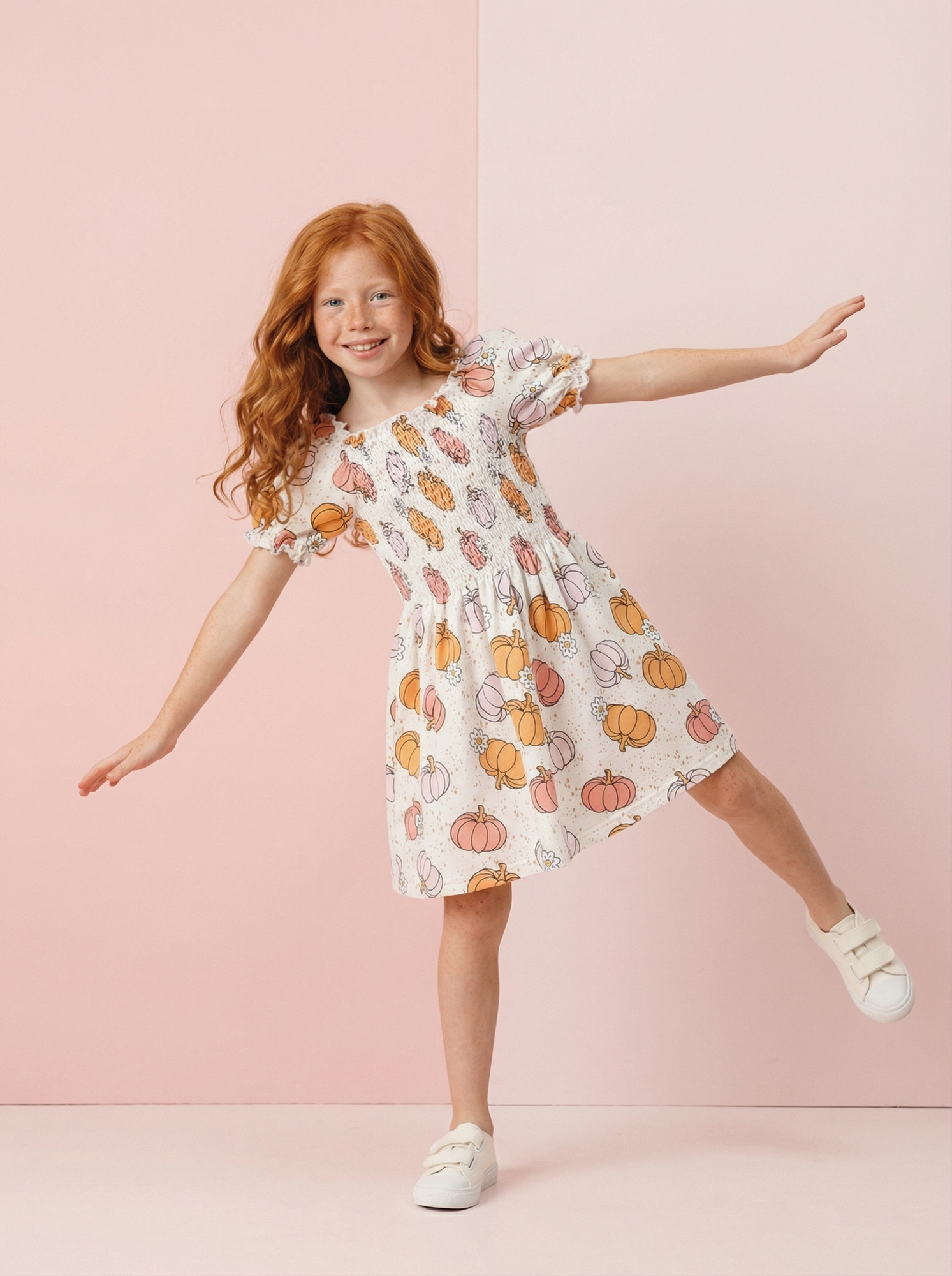 Платье  "Тыквы-цветы"