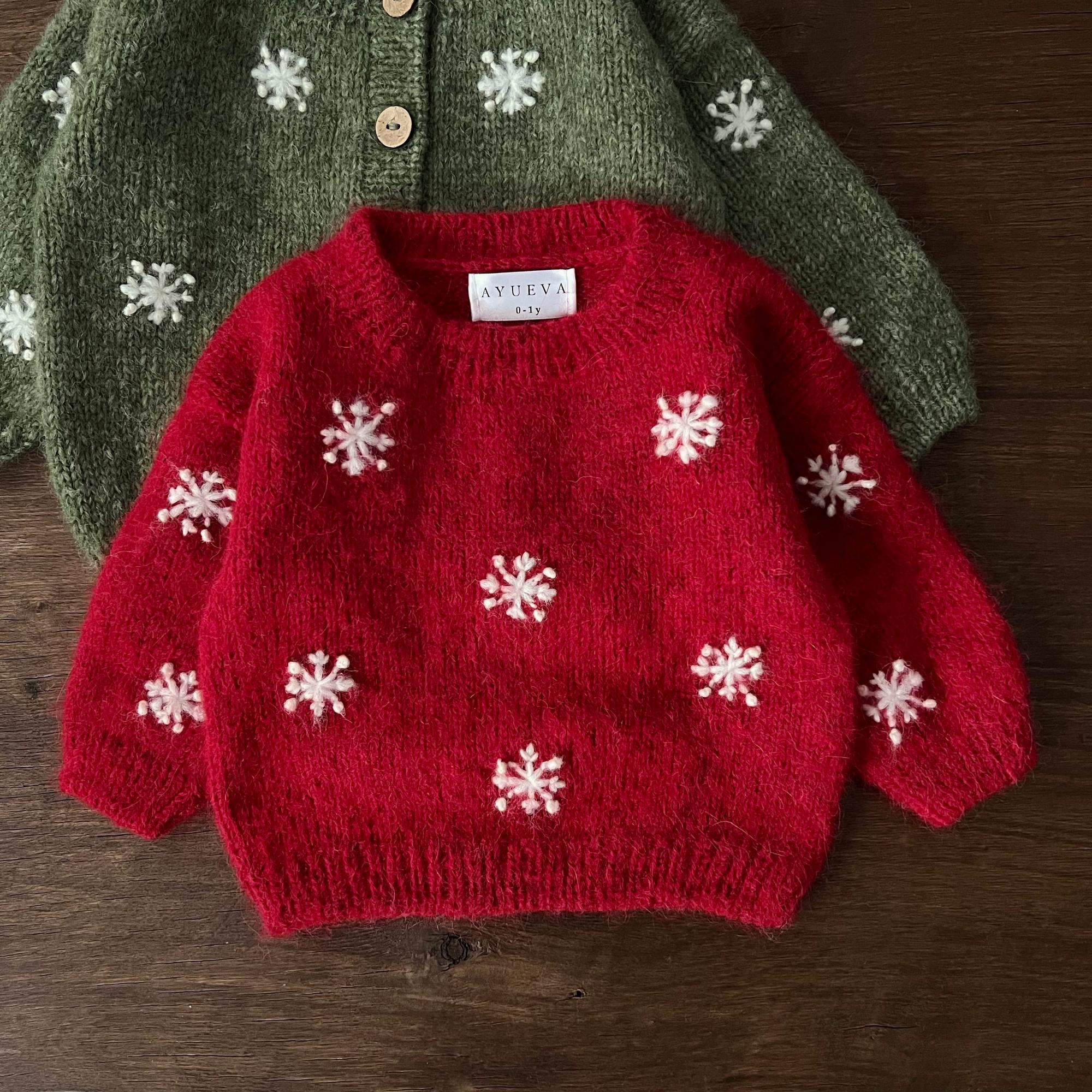 Свитер со снежинками (80см)