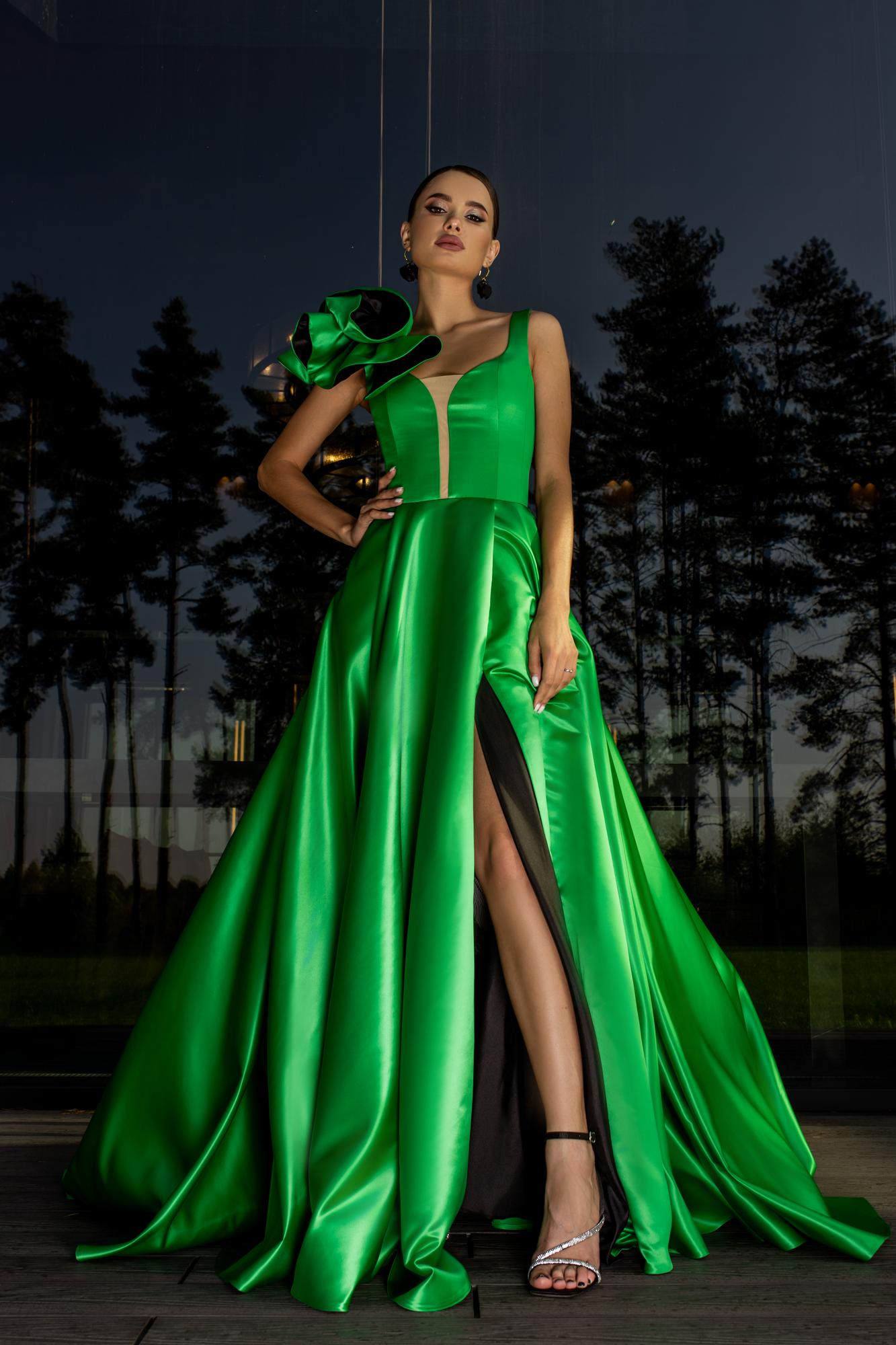 Вечернее платье COLTY длинное цвет зеленый