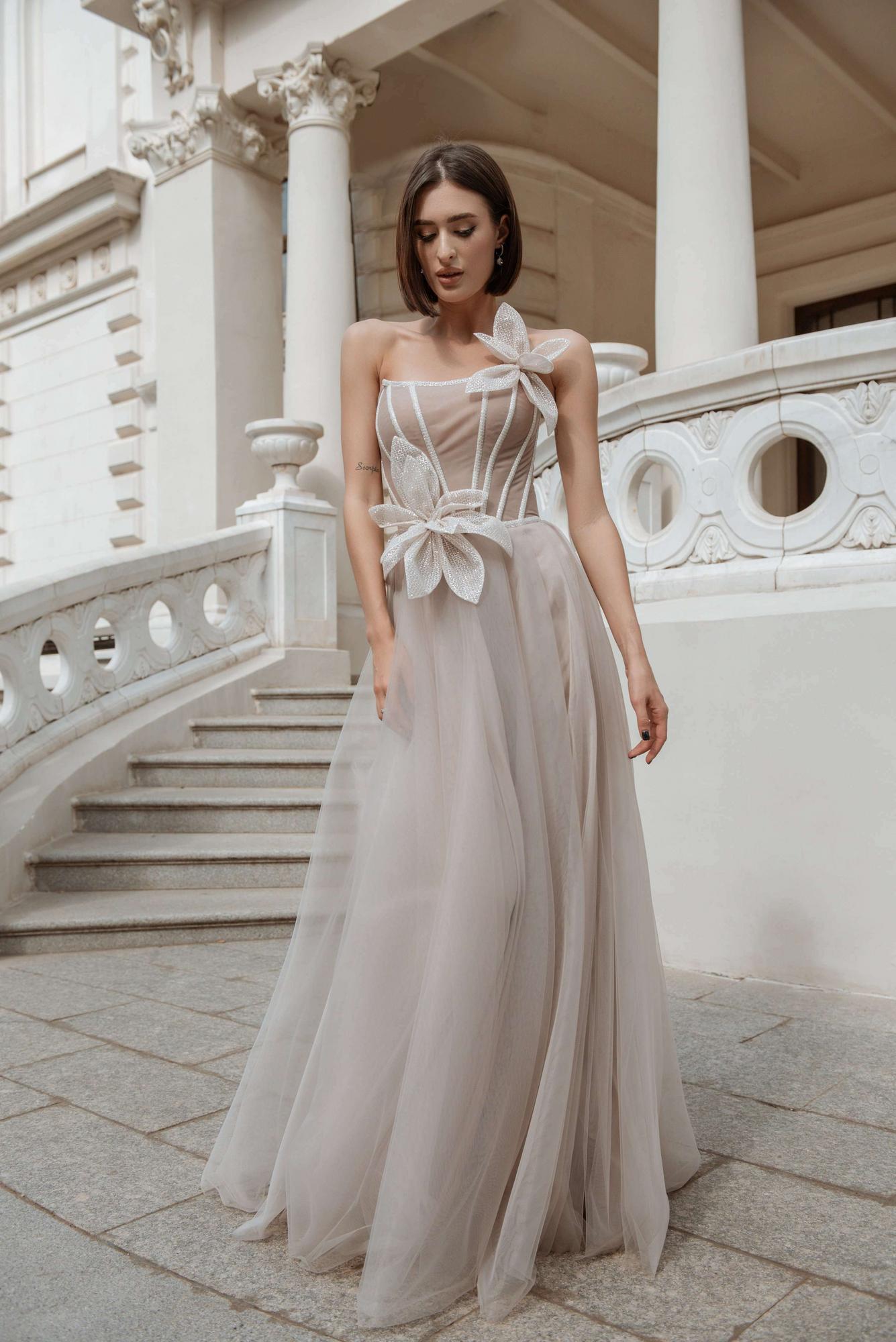 Вечернее платье ASTY  цвет перламутровые облака