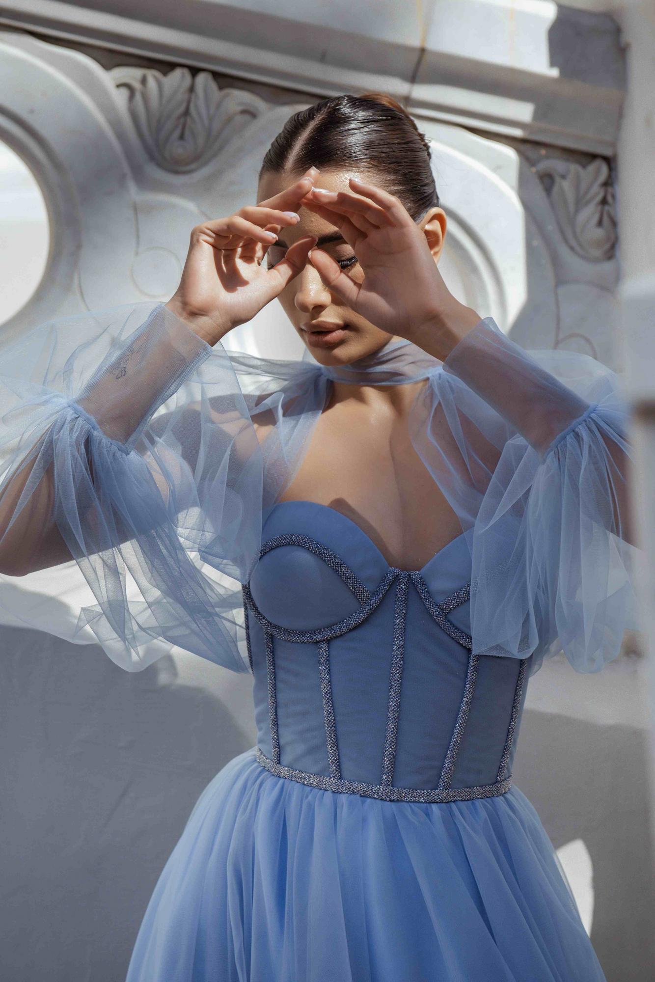 Вечернее платье AURA  в голубом цвете