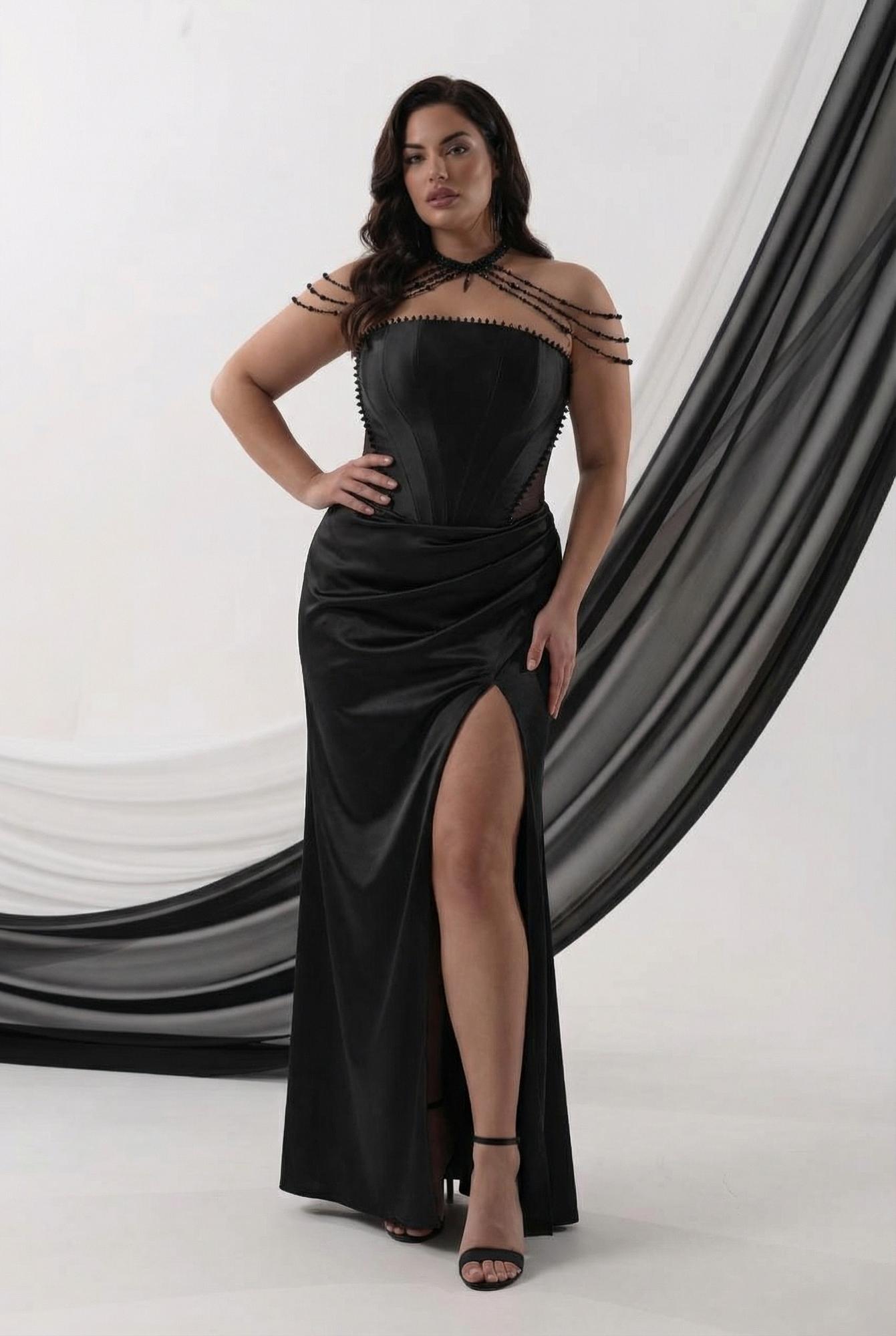 Вечернее платье GADGI plus в черном