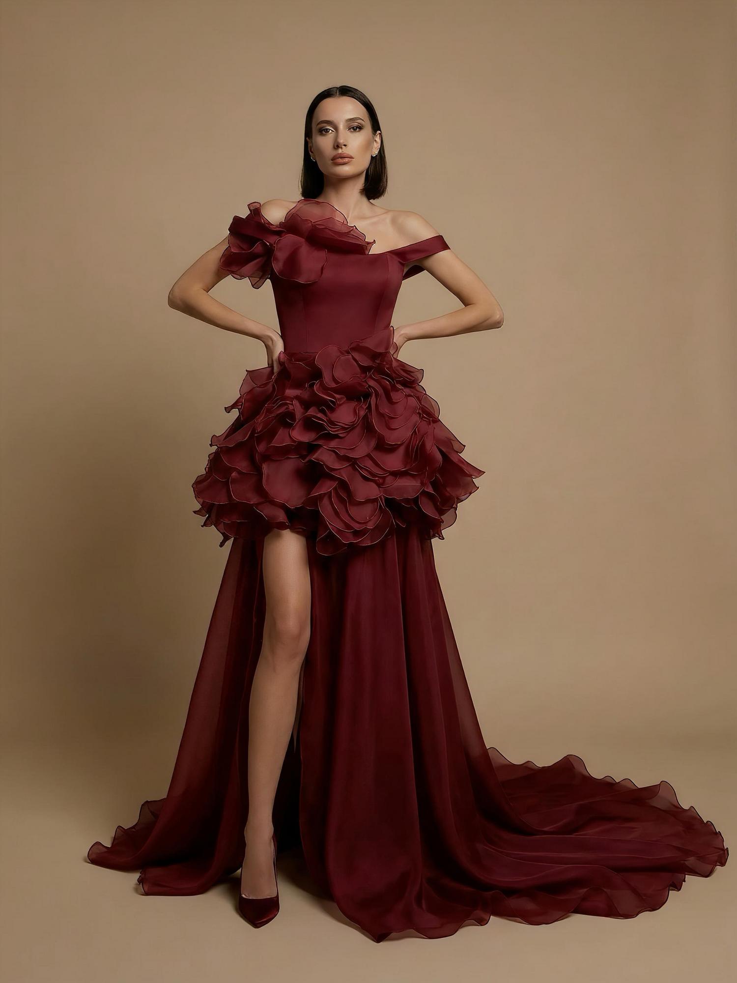 Вечернее платье SERGE в винном