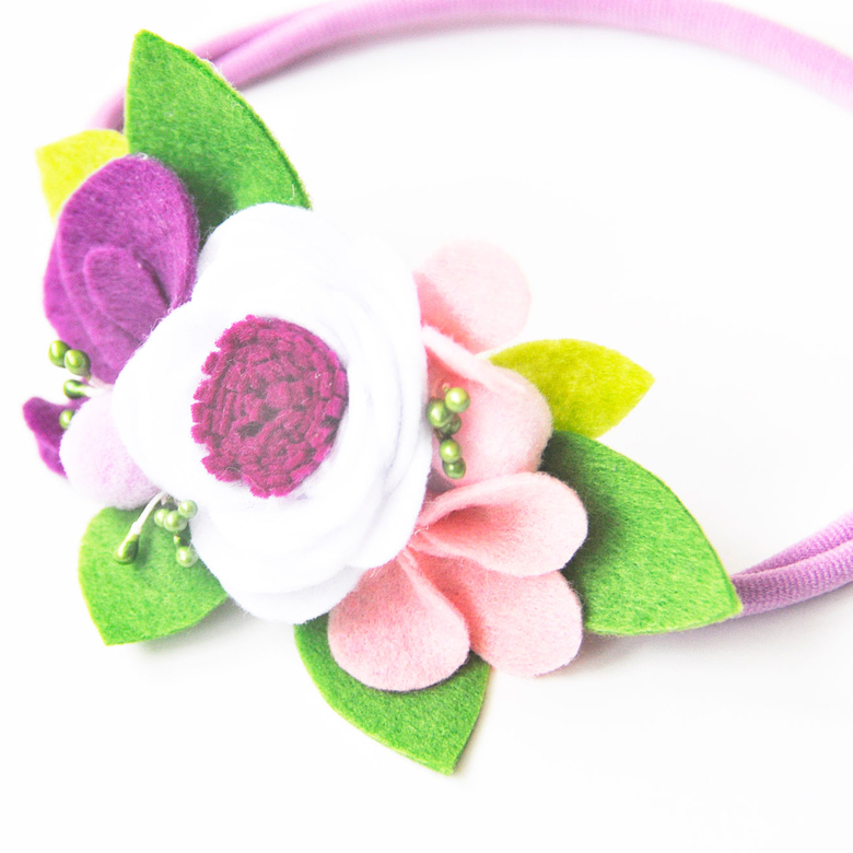 headband-violet-flowers