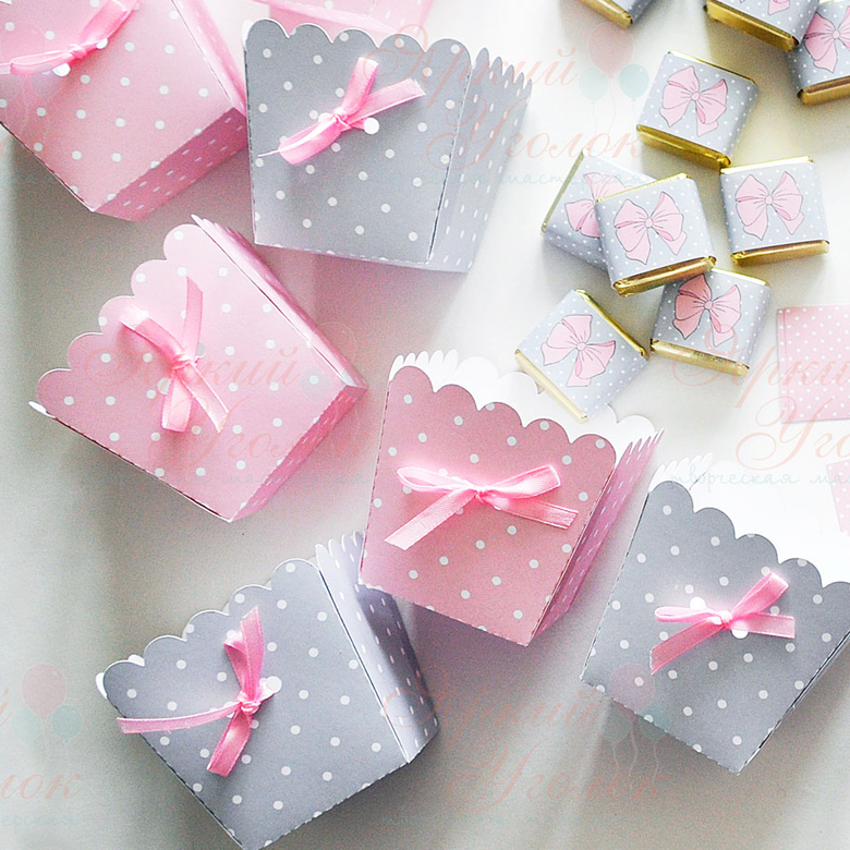 Стаканчики для сладостей или попкорна без декора