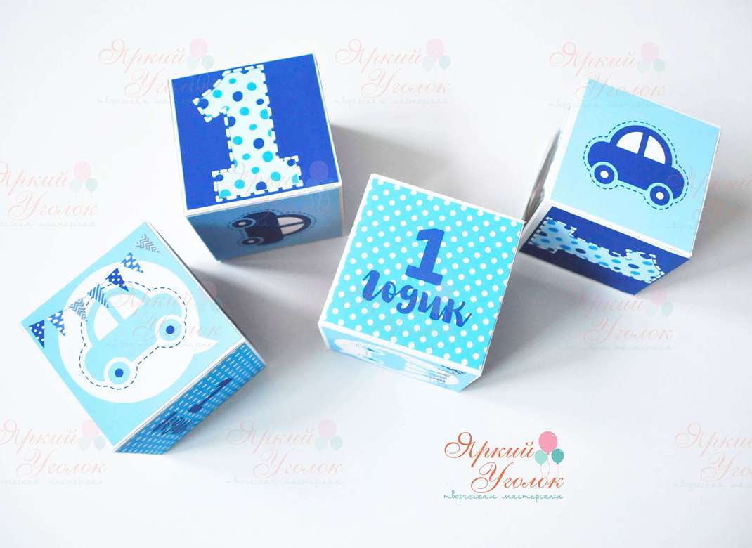 Кубики, все стороны разные "Классические машинки"