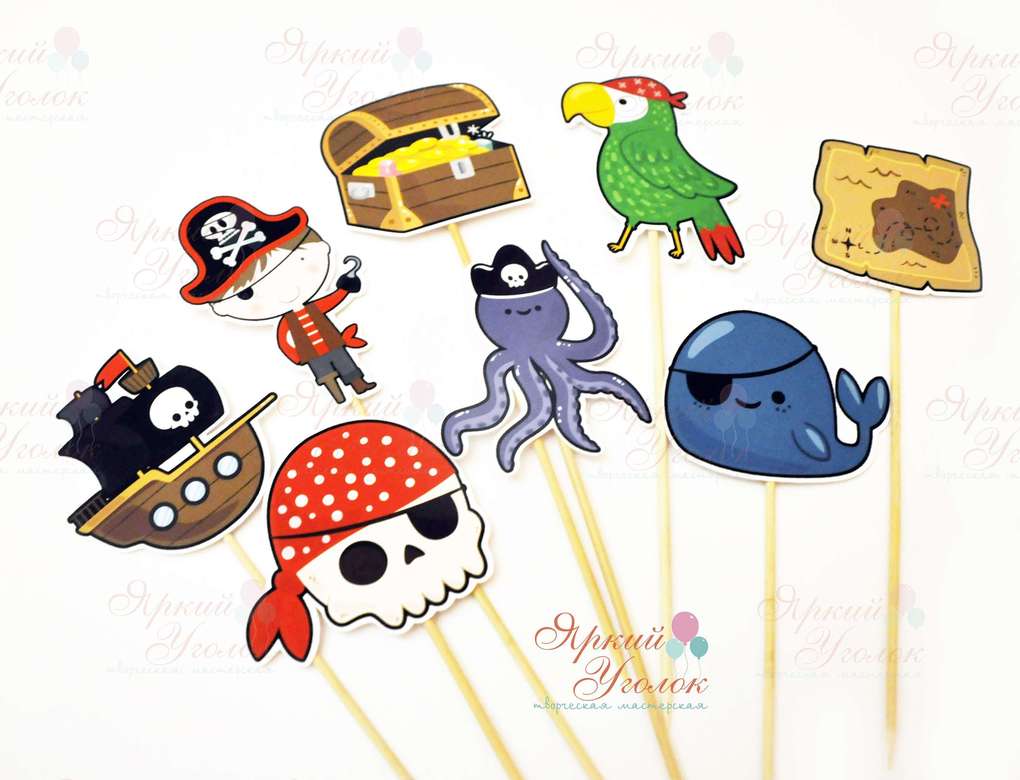 Топперы напечатанные "Пираты"