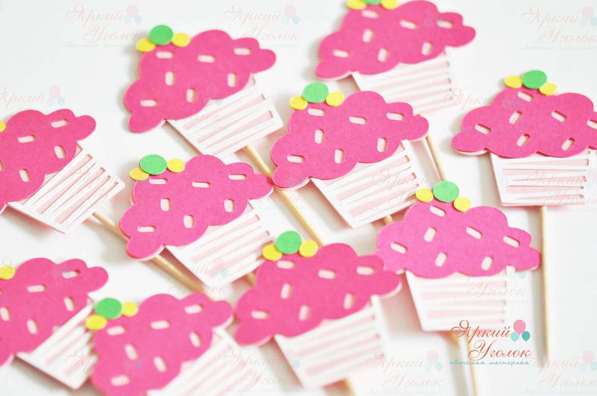 Топперы из отдельных элементов "Пироженки"