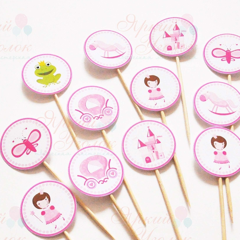 Топперы напечатанные "Принцессы"