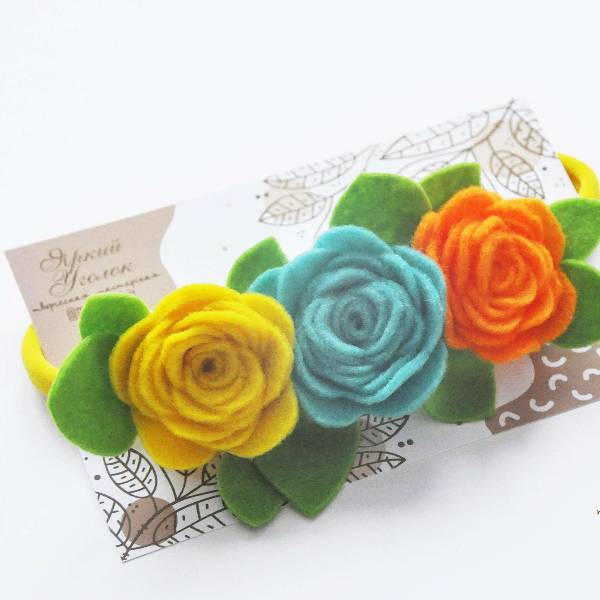 ПОВЯЗКА РАЗНОЦВЕТНЫЕ ЦВЕТЫ