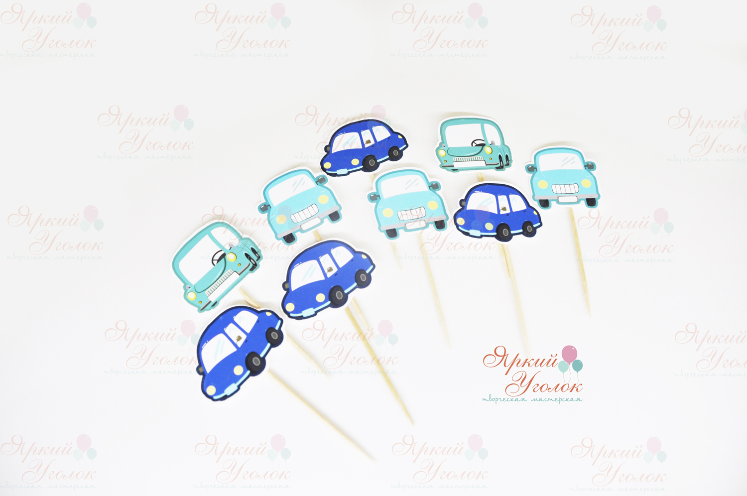 Топперы напечатанные фигурки "Машинки"