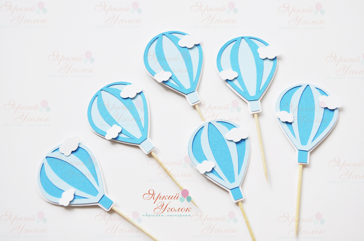 Топперы "Воздушные шары" из отдельных элементов