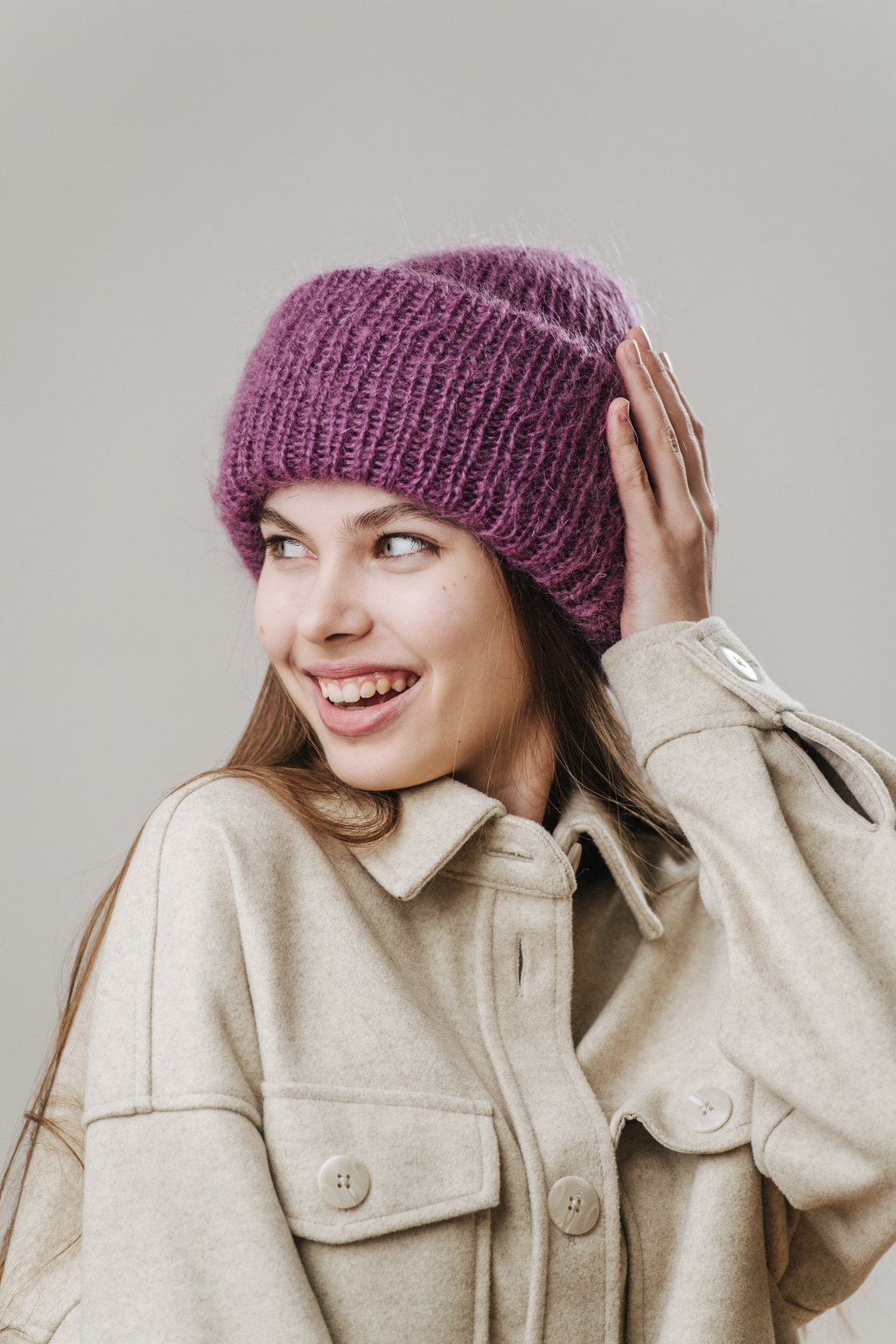 Double hat 1 нить сухая роза