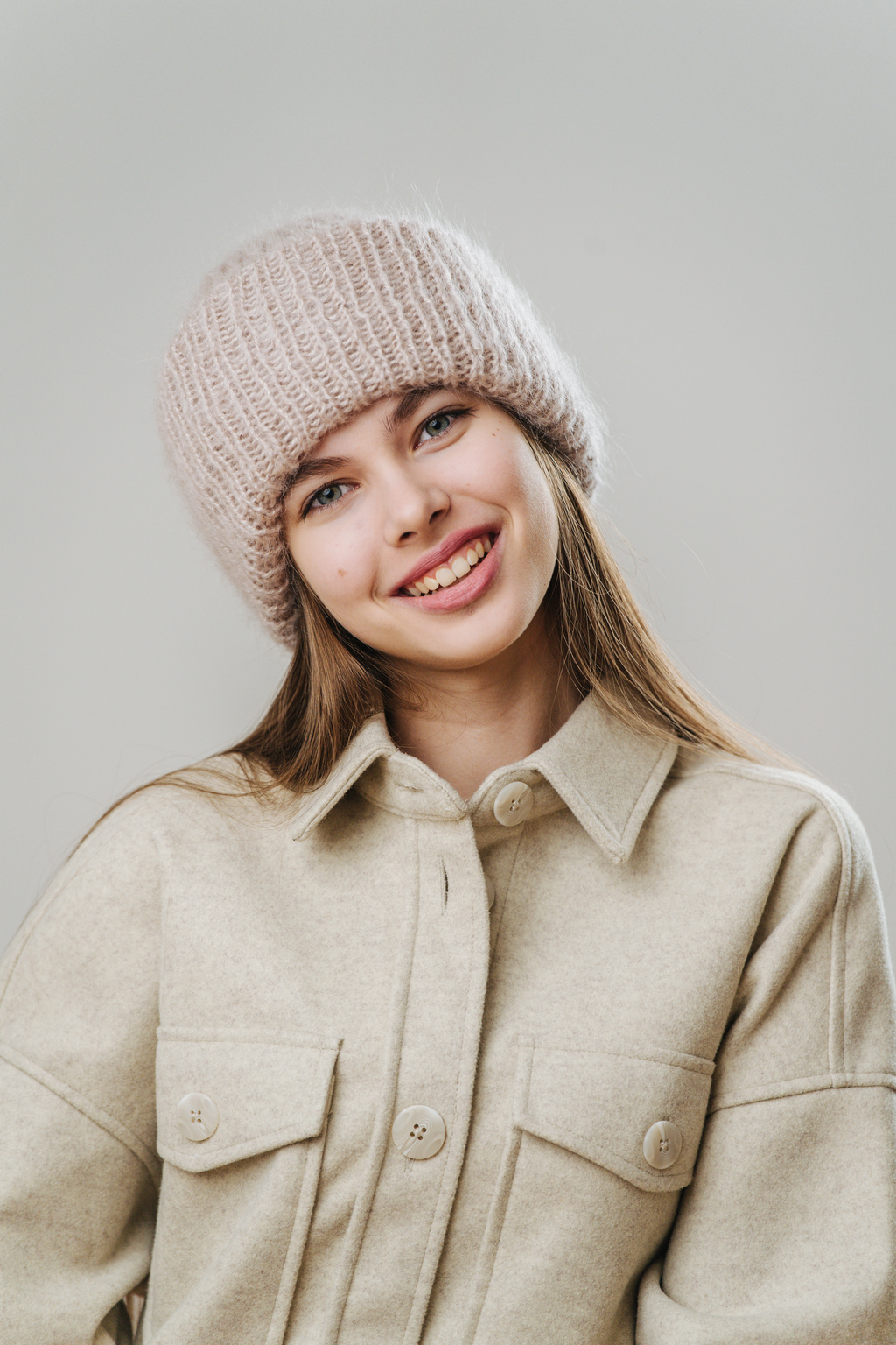 Double hat 1 нить молочный