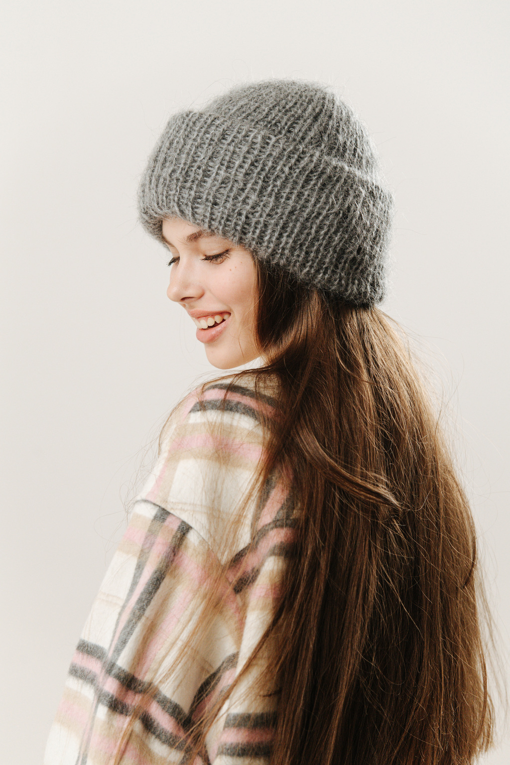 Double hat 1 нить серый меланж