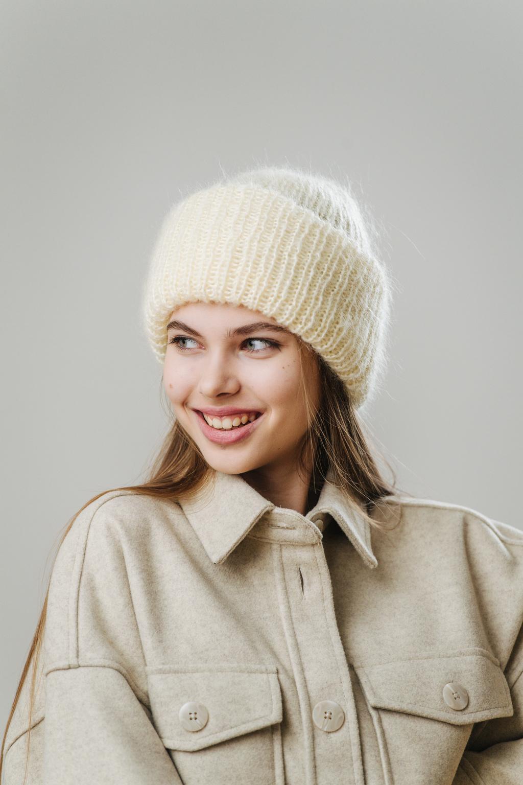 Double hat 1 нить кремовый