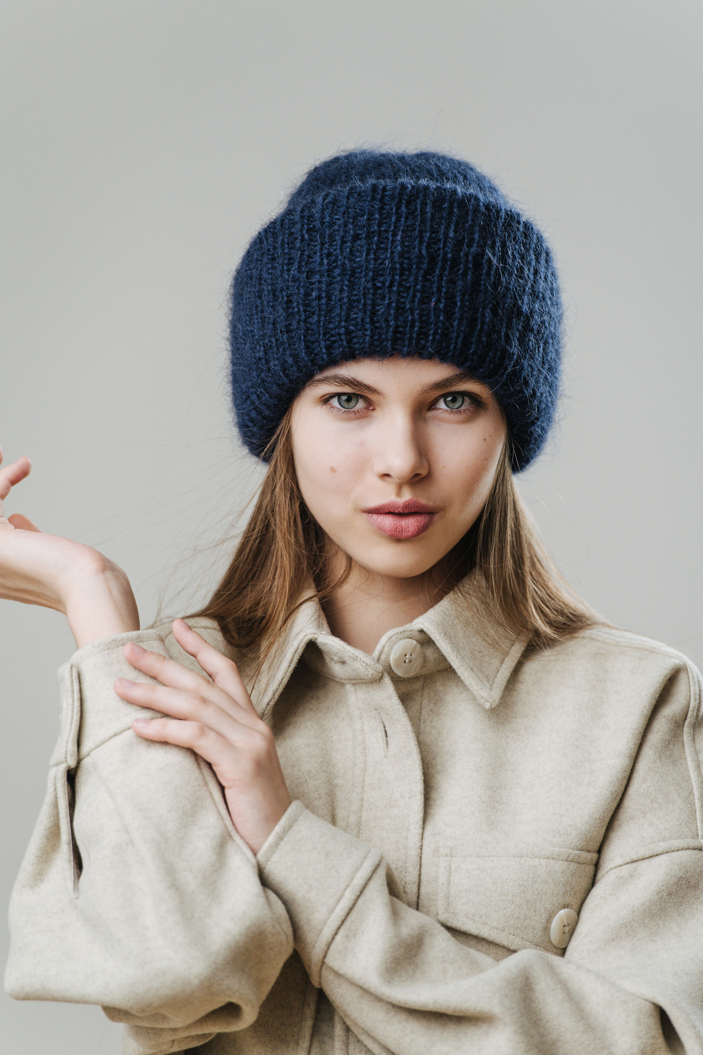 Double hat 1 нить темно-синий