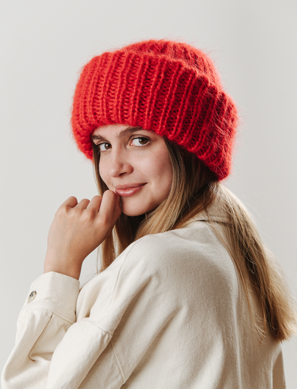 Double hat 3 нити красный