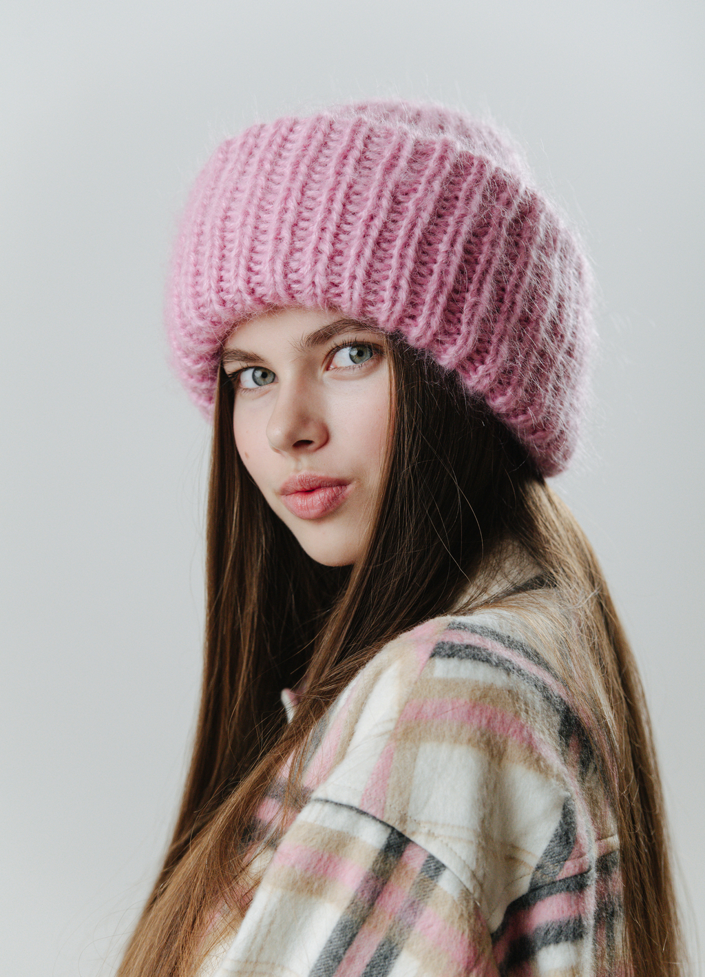 Double hat 3 нити розовый