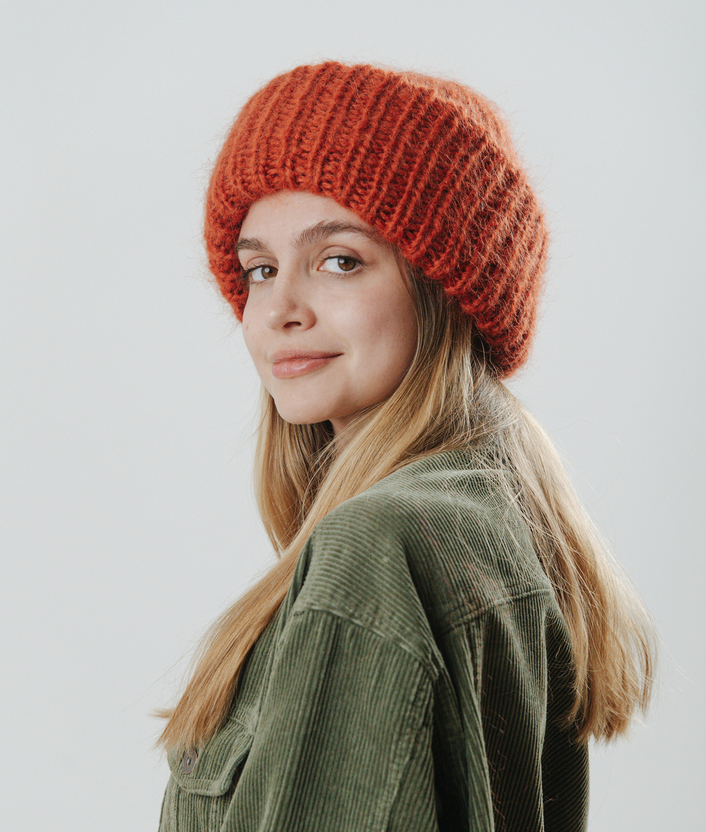 Double hat 3 нити терракотовый