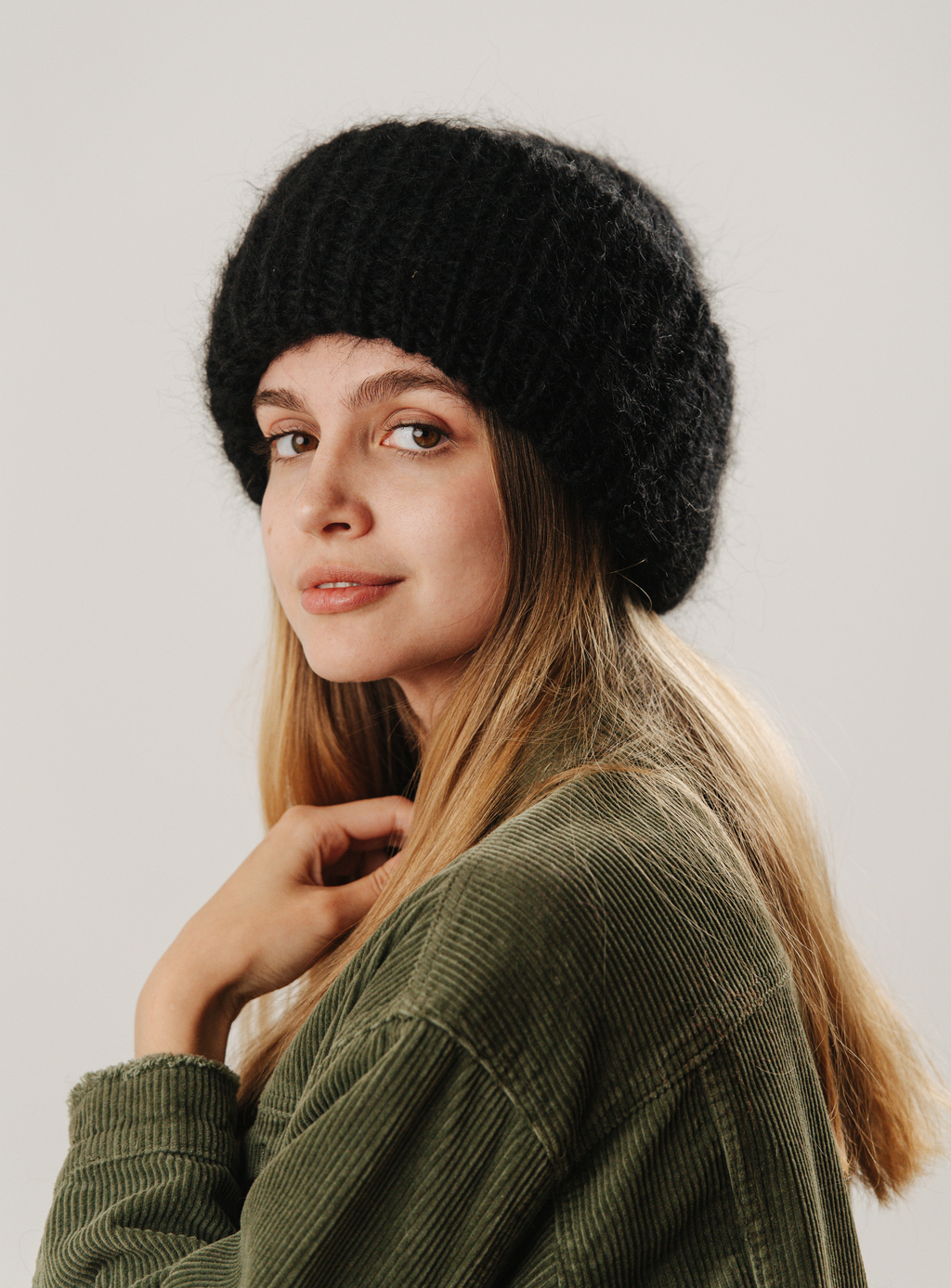 Double hat 3 нити черный