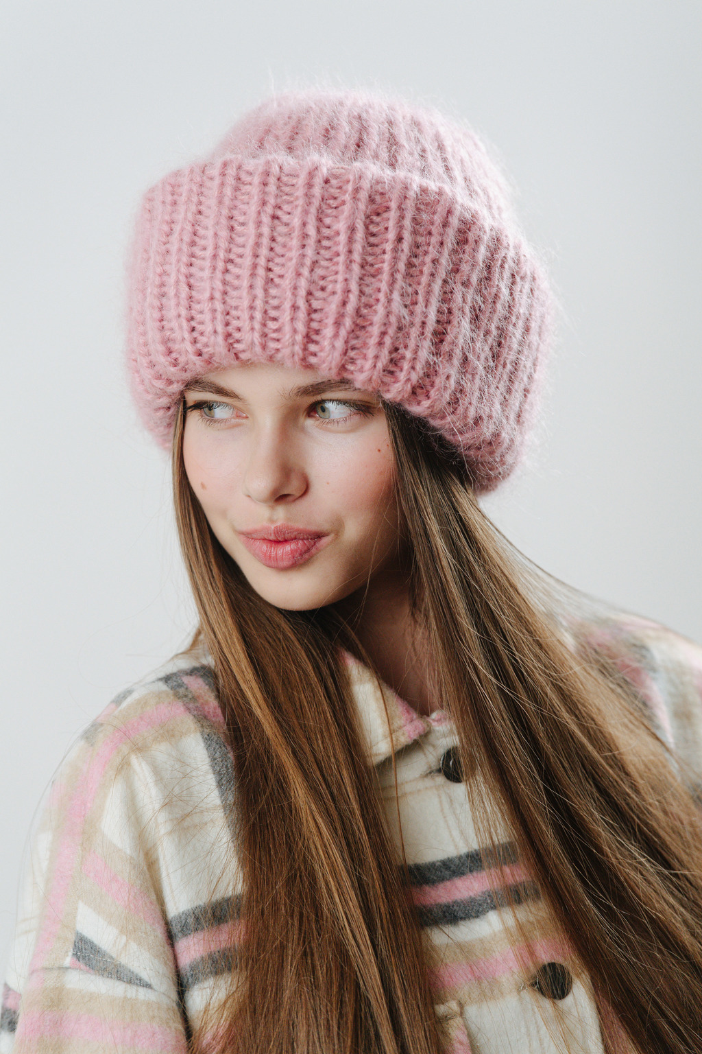 Double hat 3 нити пудра