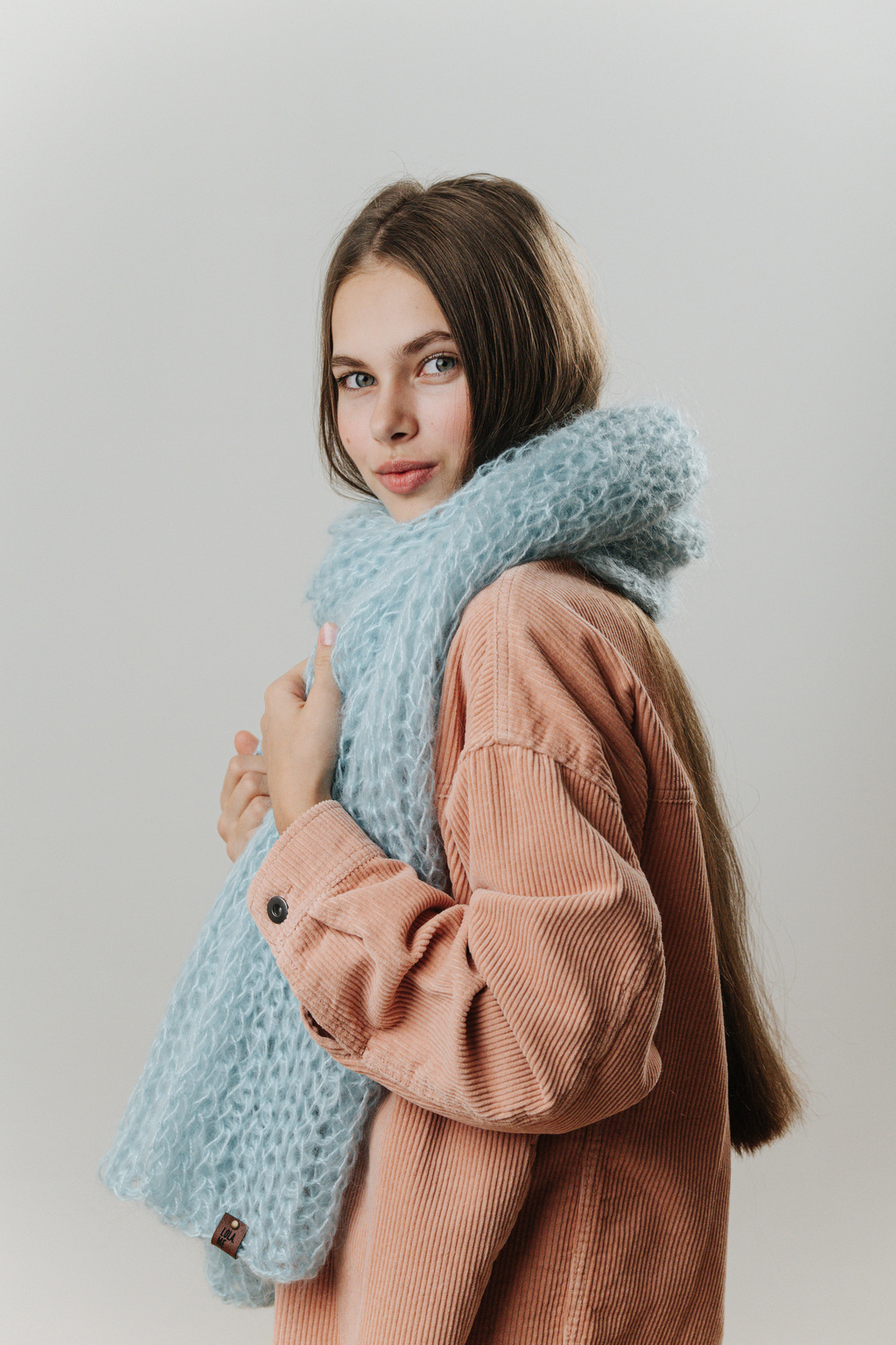 Шарф 1 нить мятный