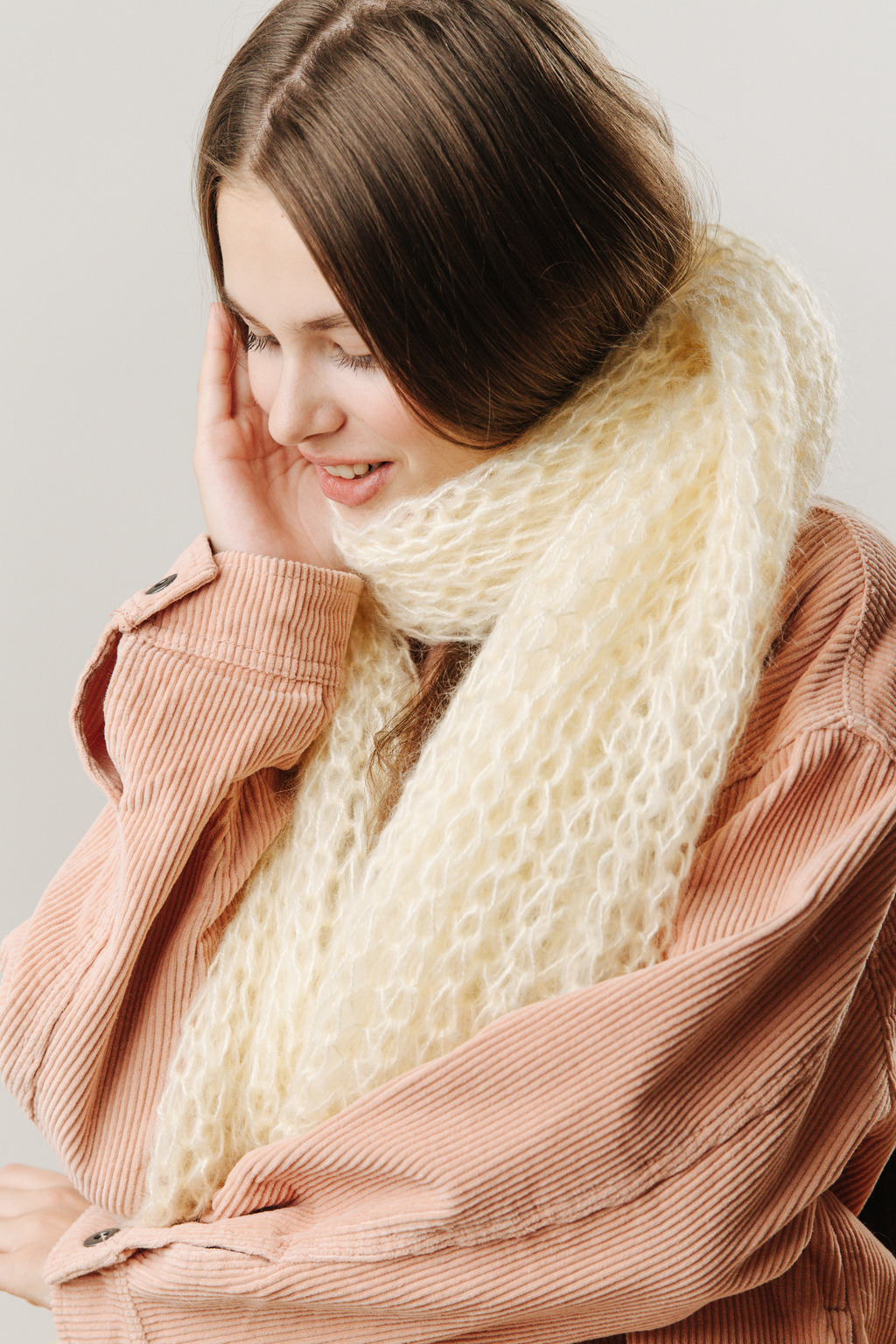 Шарф 1 нить кремовый