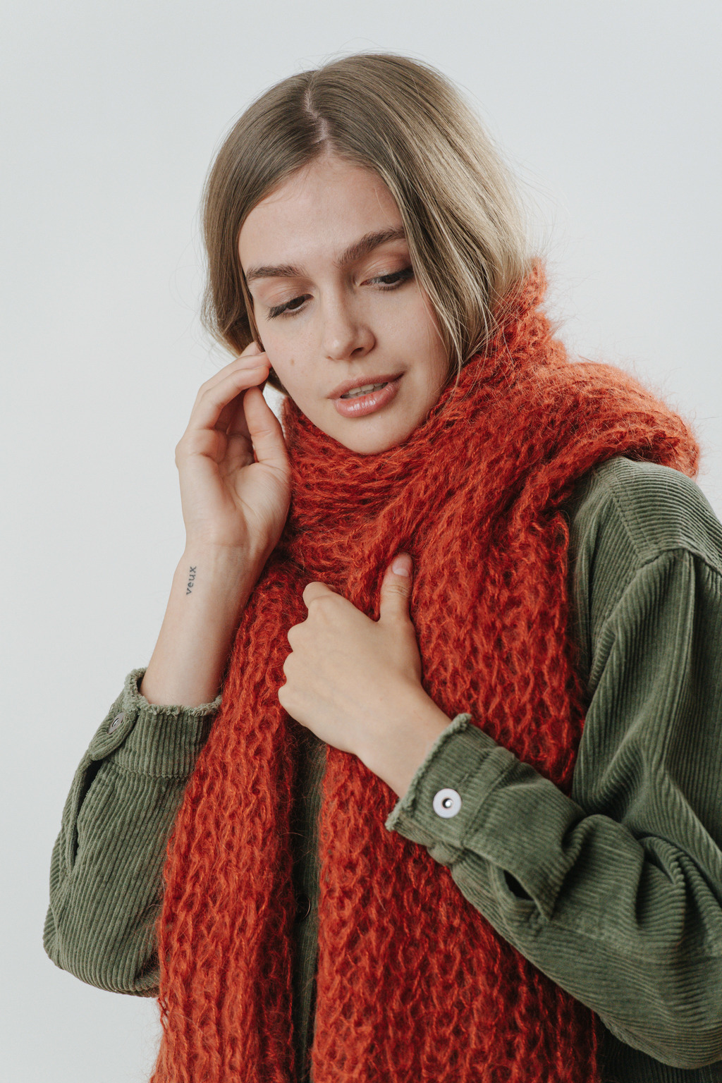 Шарф 1 нить терракотовый