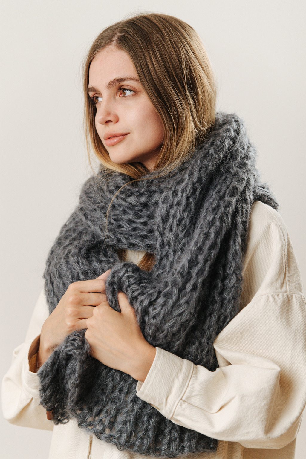 Шарф 2 нити маренго