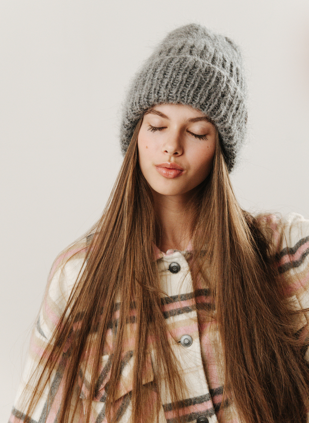 Simple hat серый меланж