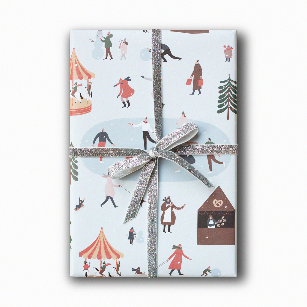 Упаковочная бумага "Новогодний город"