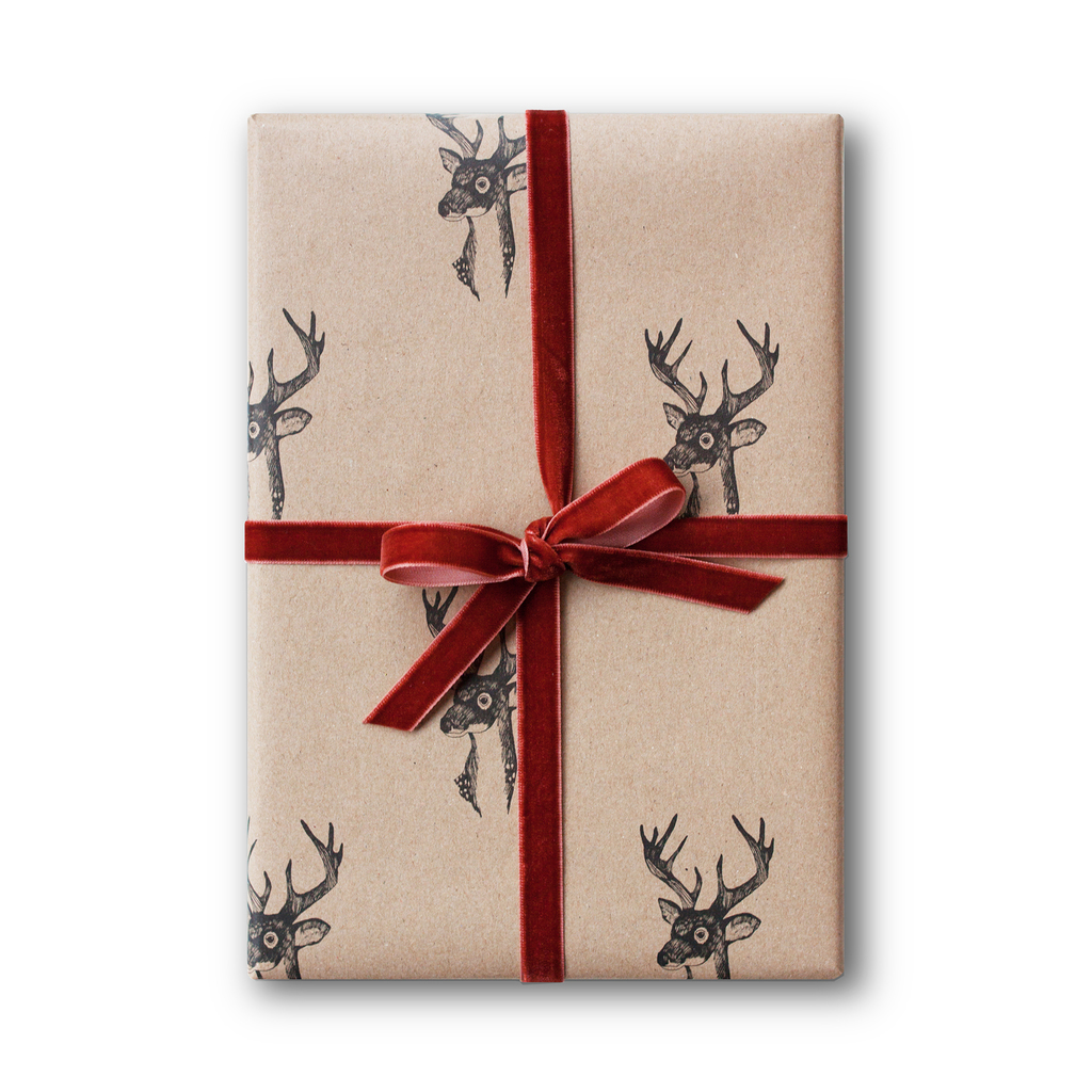 Упаковочная бумага "Kraft Reindeers"
