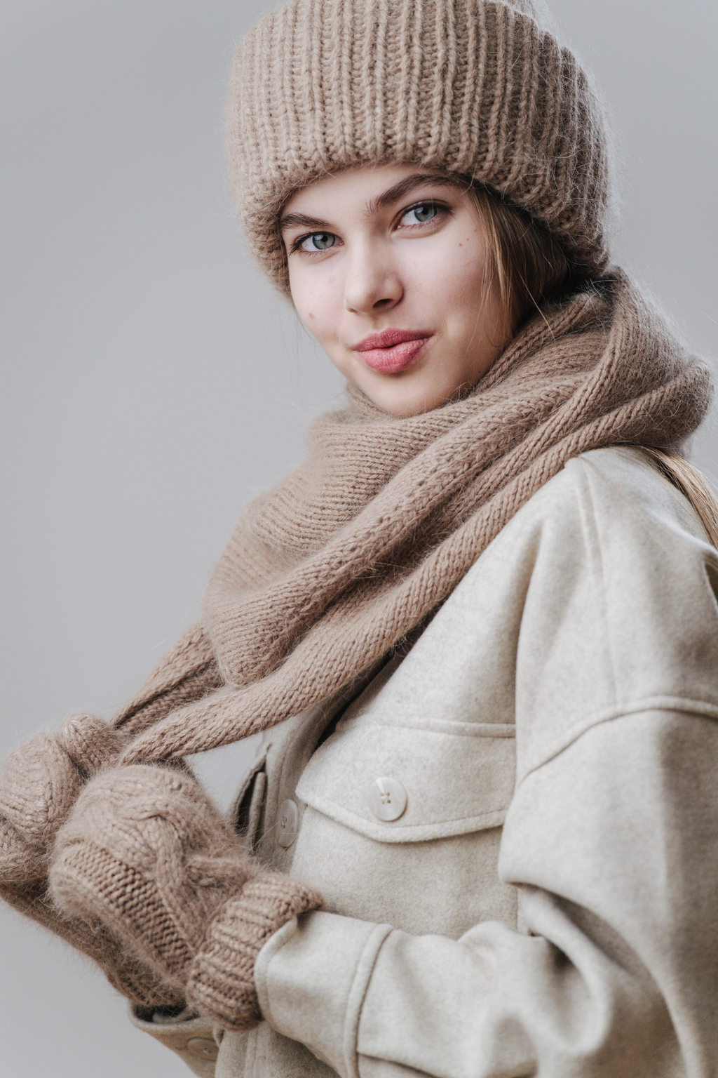 Комбо-набор ангора холодный беж