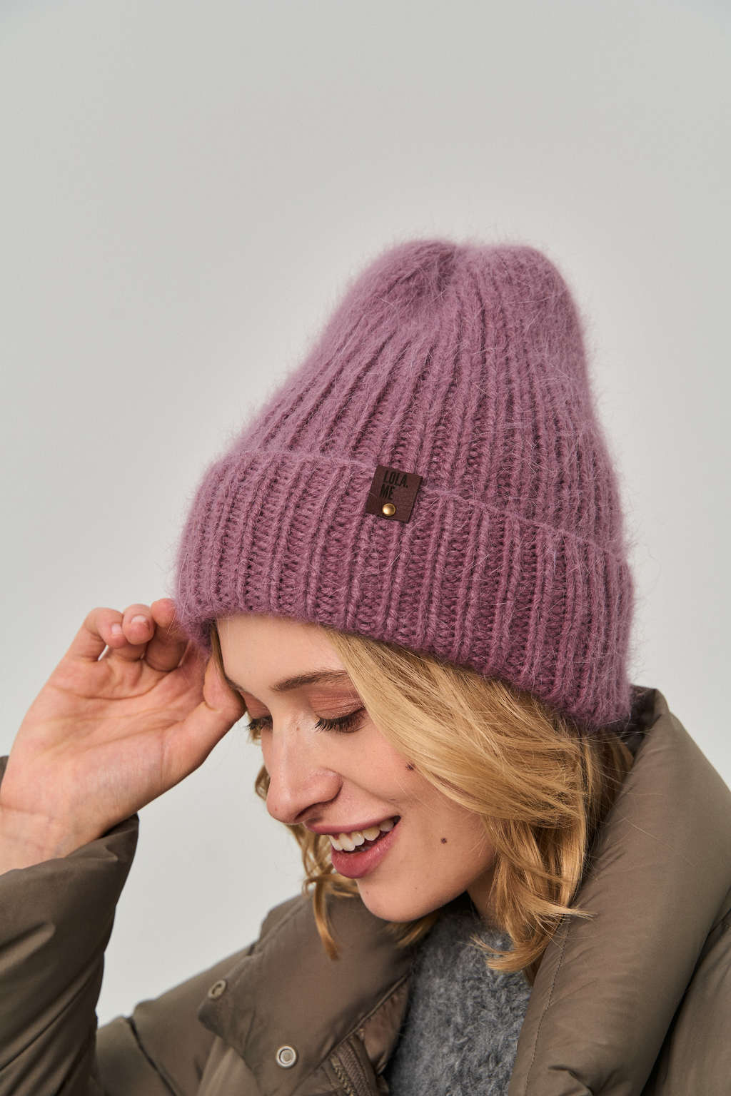 Minky ангора сухая роза