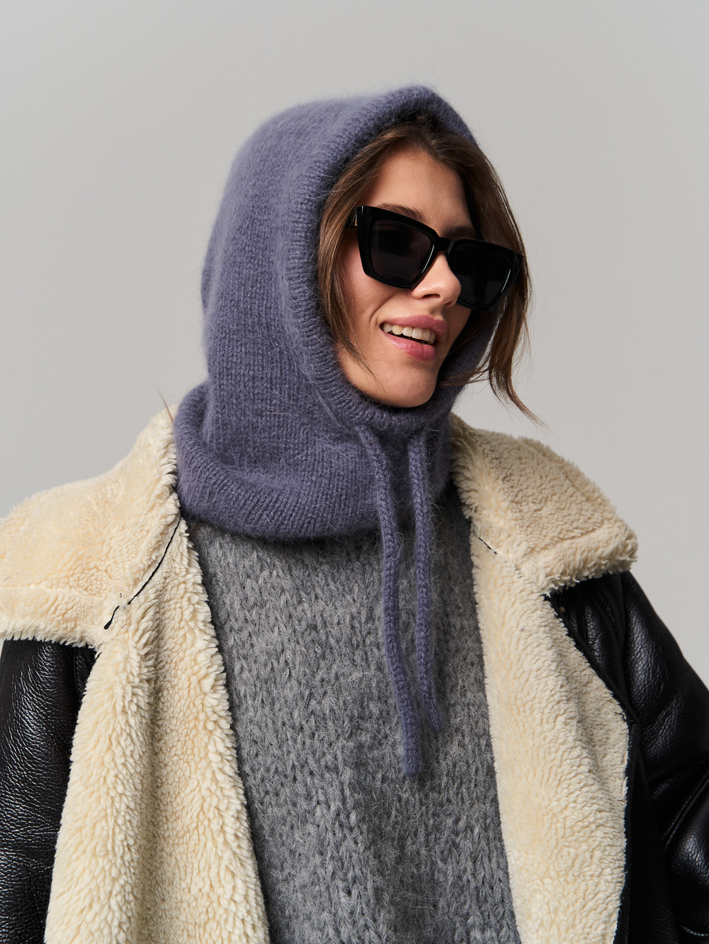 Капор ангора графит