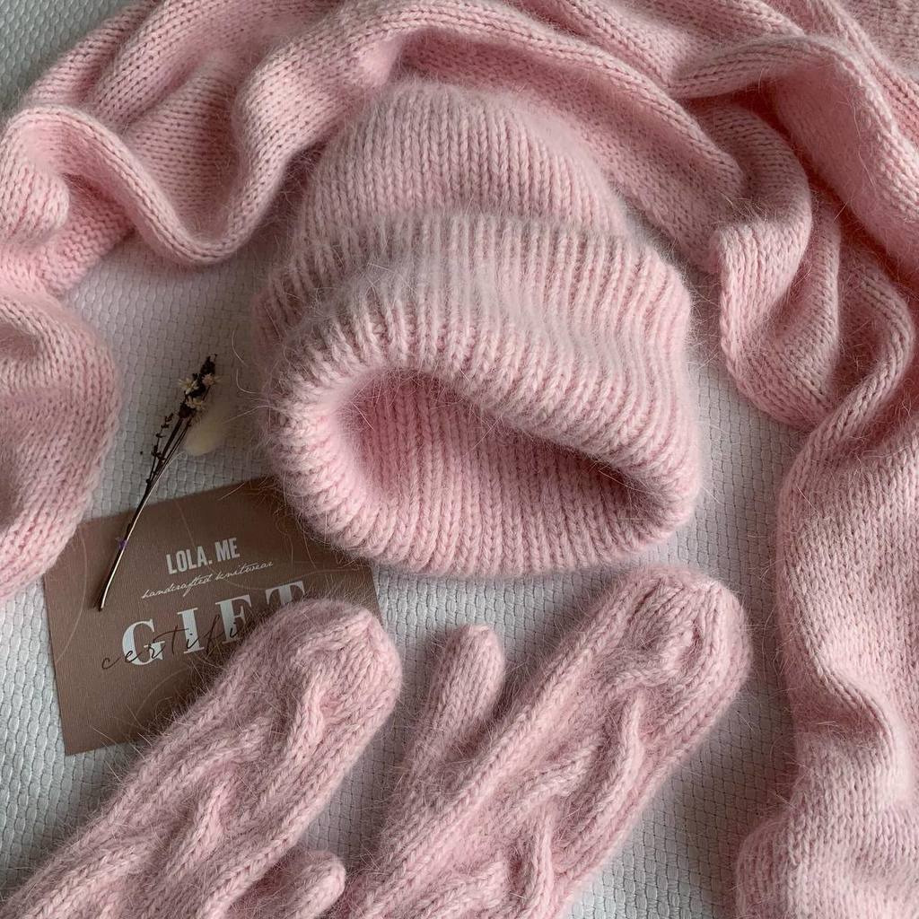 Double Minky ангора розовый