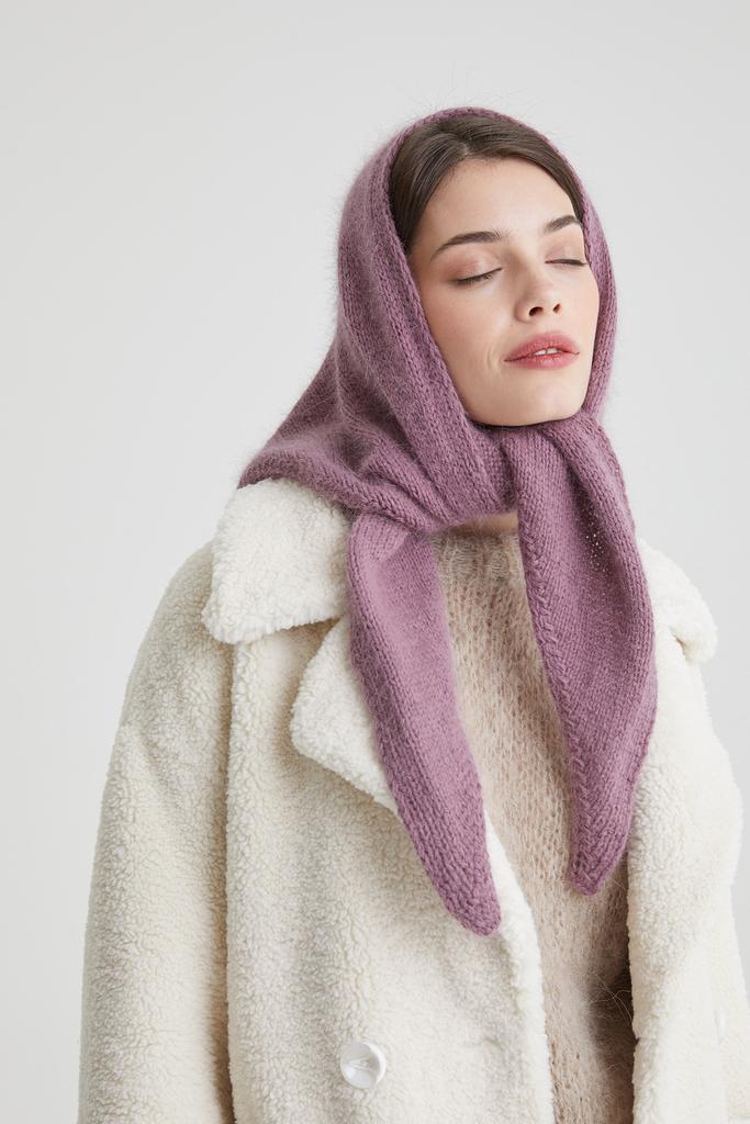 Косынка ангора сухая роза