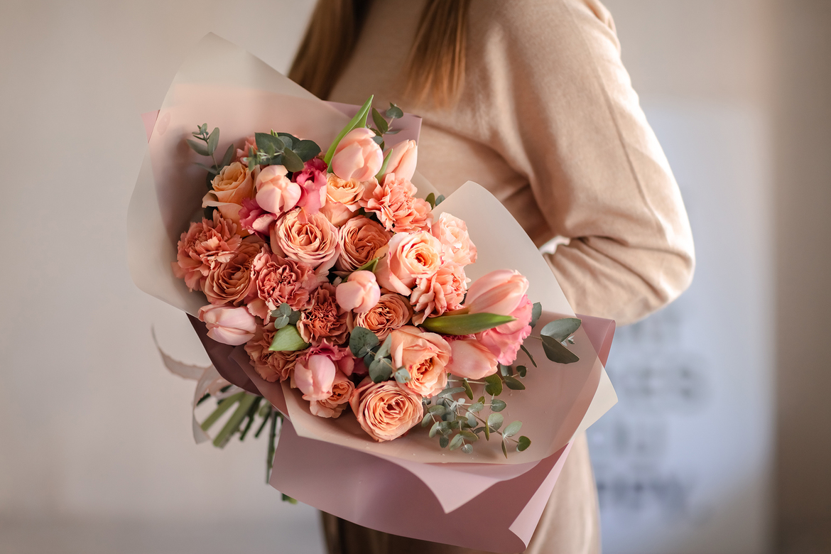 Авторский букет "Капучино с карамелью"