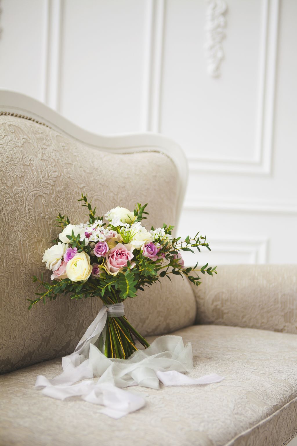 круглый букет невесты