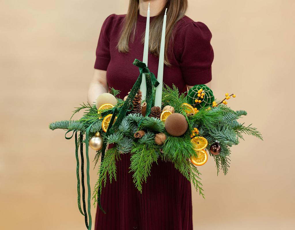 Композиция со свечами «Эко»