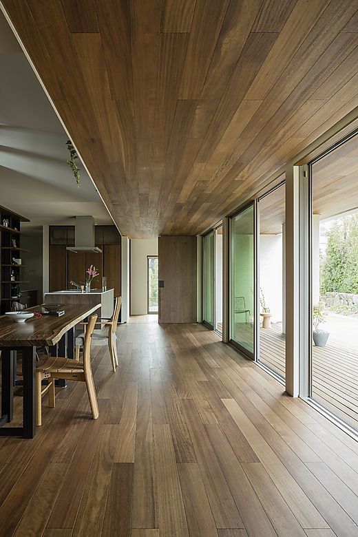 Сплошной деревянный потолок (доска, мдф-панели, ламинат)