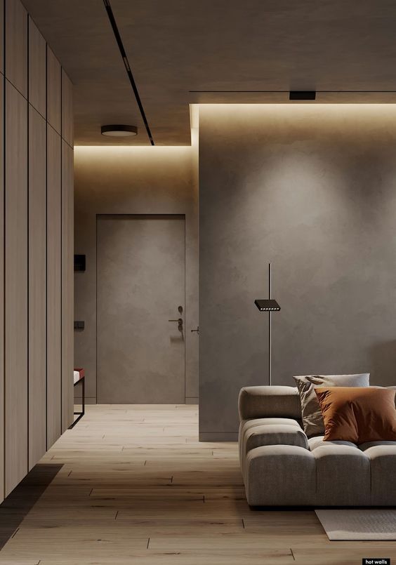 Декоративная подсветка по периметру потолка  (парящий потолок)