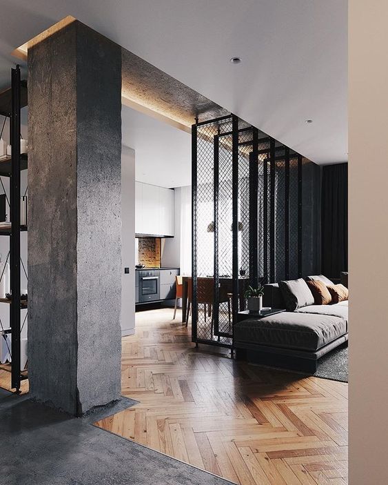 Перегородка из металлической сетки