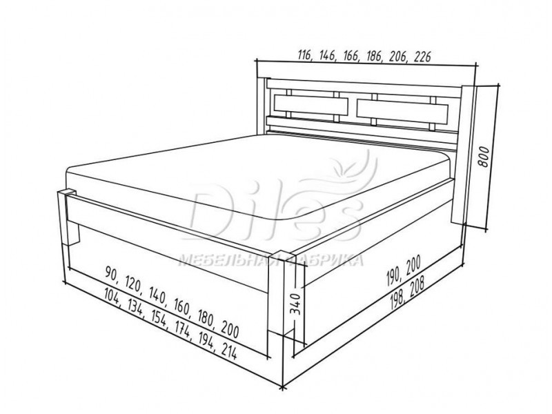 РАЗМЕР КРОВАТИ - Очень широкая двуспальная кровать 200*200 см