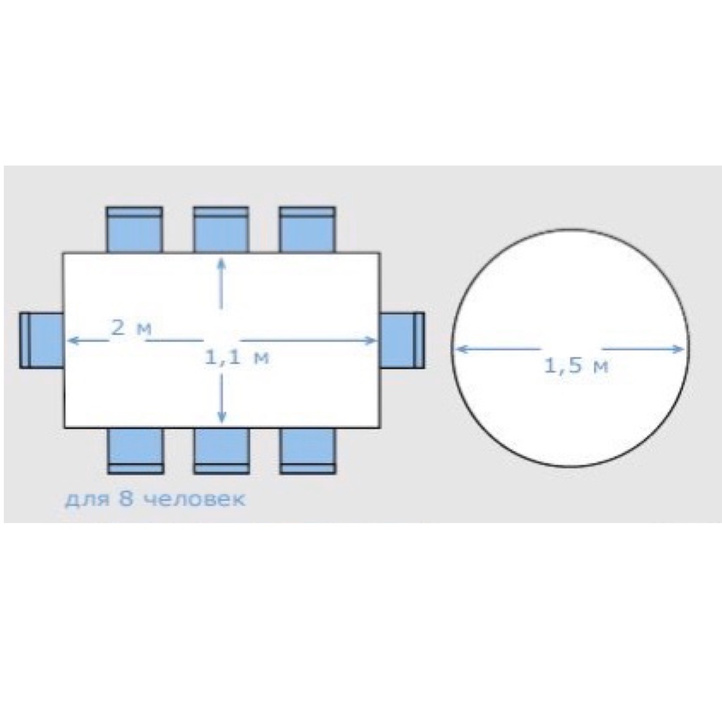РАЗМЕР - стол на 8-х