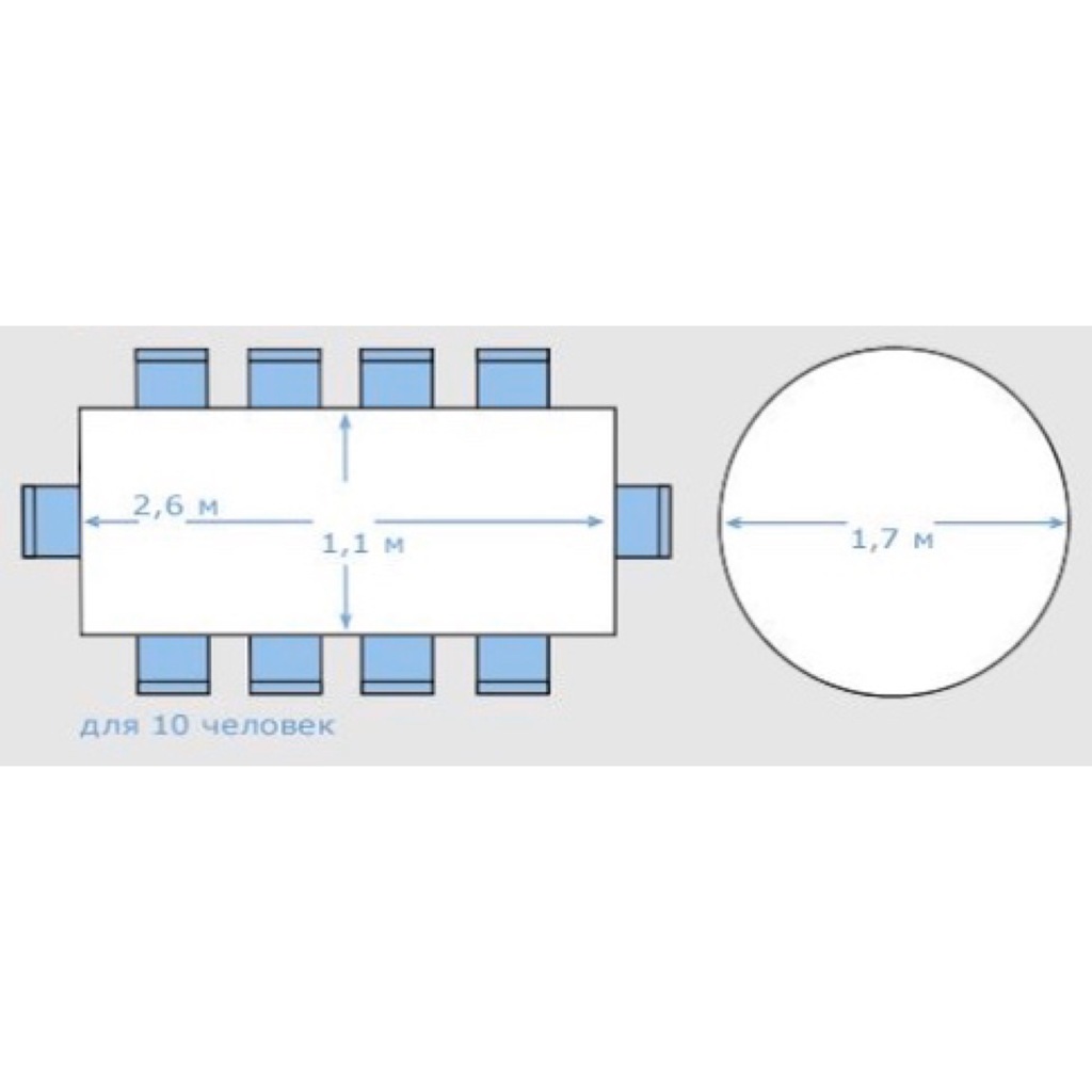 РАЗМЕР - стол на 10-х