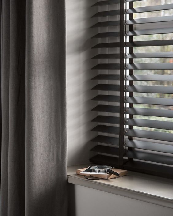 Портьеры + жалюзи горизонтальные